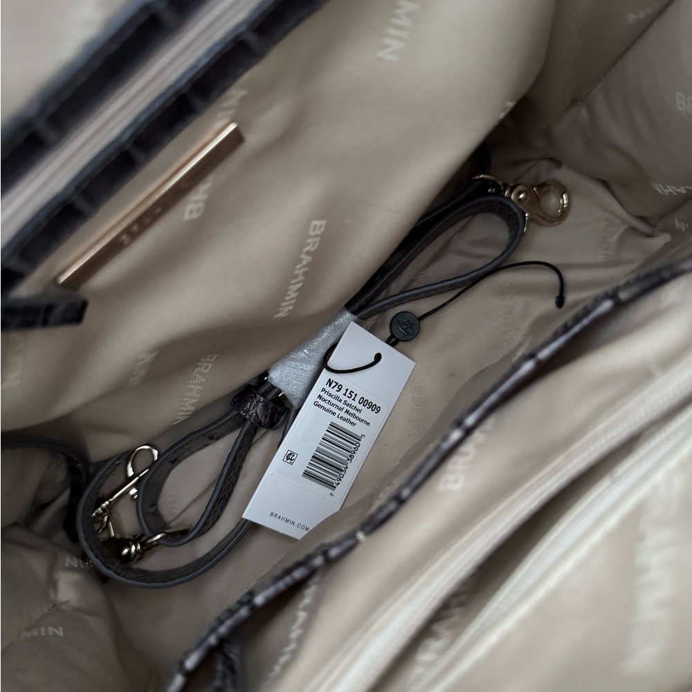 Brahmin Charcoal Priscilla satchel - Picture 4 of 7